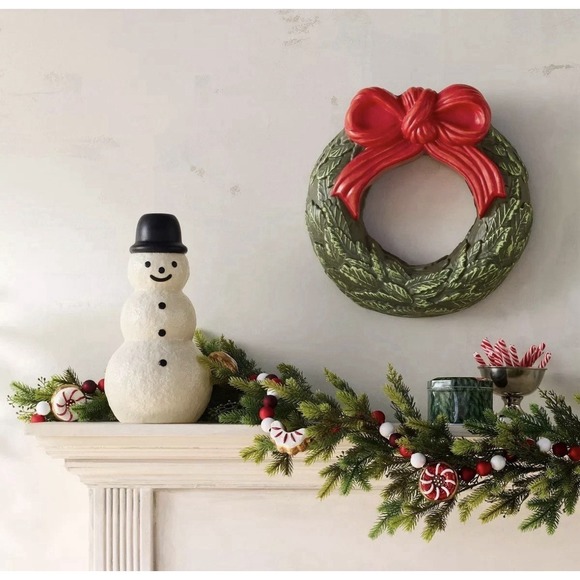 John  Derian  16"  Wreath with bow Holiday Blow Mold BRAND NEW!! - Picture 6 of 6